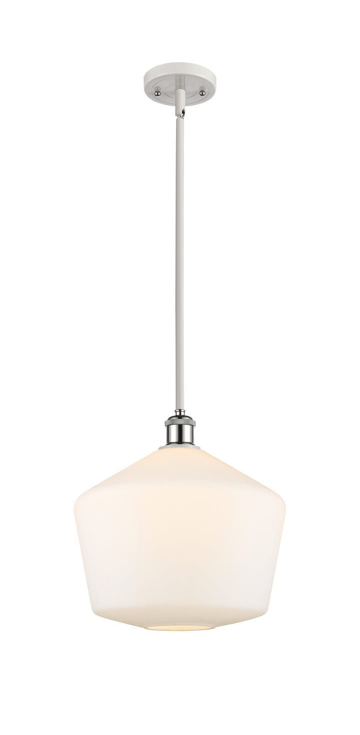 Innovations Lighting Cindyrella 12" Mini Pendant - White Polished Chrome Mini-Pendants Innovations Lighting Cased Matte White ; Glass Type: White  