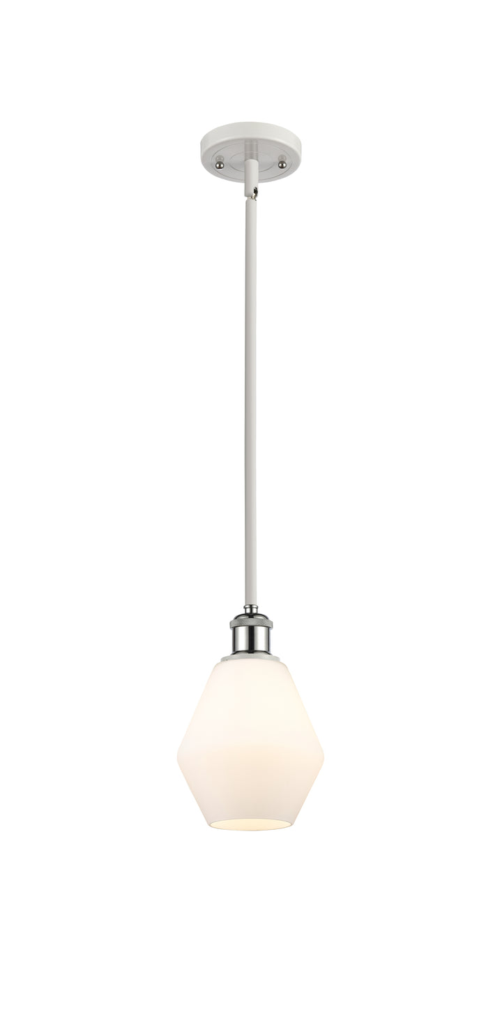 Innovations Lighting Cindyrella 6" Mini Pendant - White Polished Chrome Mini-Pendants Innovations Lighting Cased Matte White ; Glass Type: White  