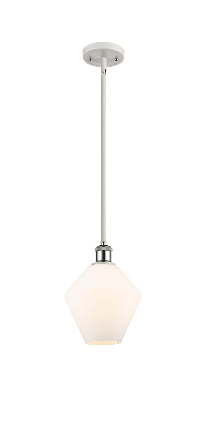 Innovations Lighting Cindyrella 8" Mini Pendant - White Polished Chrome Mini-Pendants Innovations Lighting Cased Matte White ; Glass Type: White  