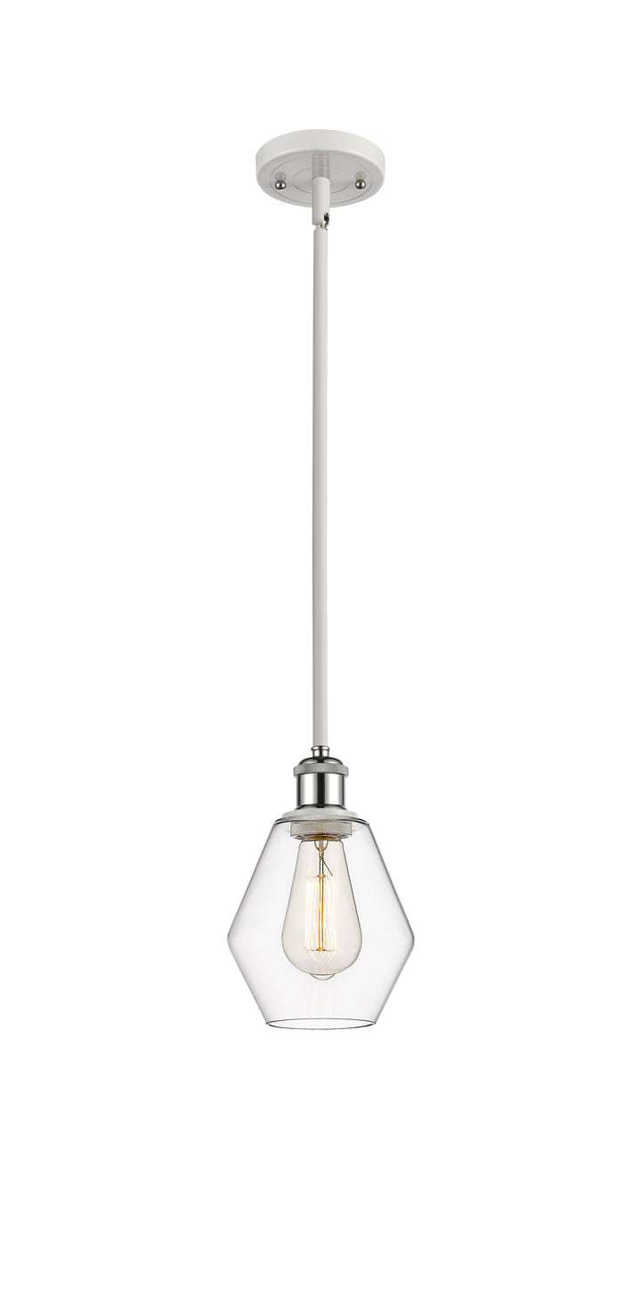 Innovations Lighting Cindyrella 6" Mini Pendant - White Polished Chrome Mini-Pendants Innovations Lighting Clear ; Glass Type: Clear  