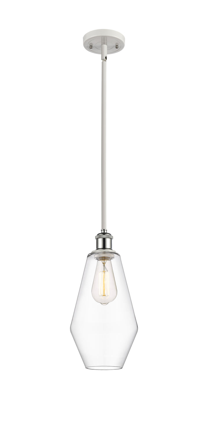 Innovations Lighting Cindyrella 7" Mini Pendant - White Polished Chrome Mini-Pendants Innovations Lighting Clear ; Glass Type: Clear  