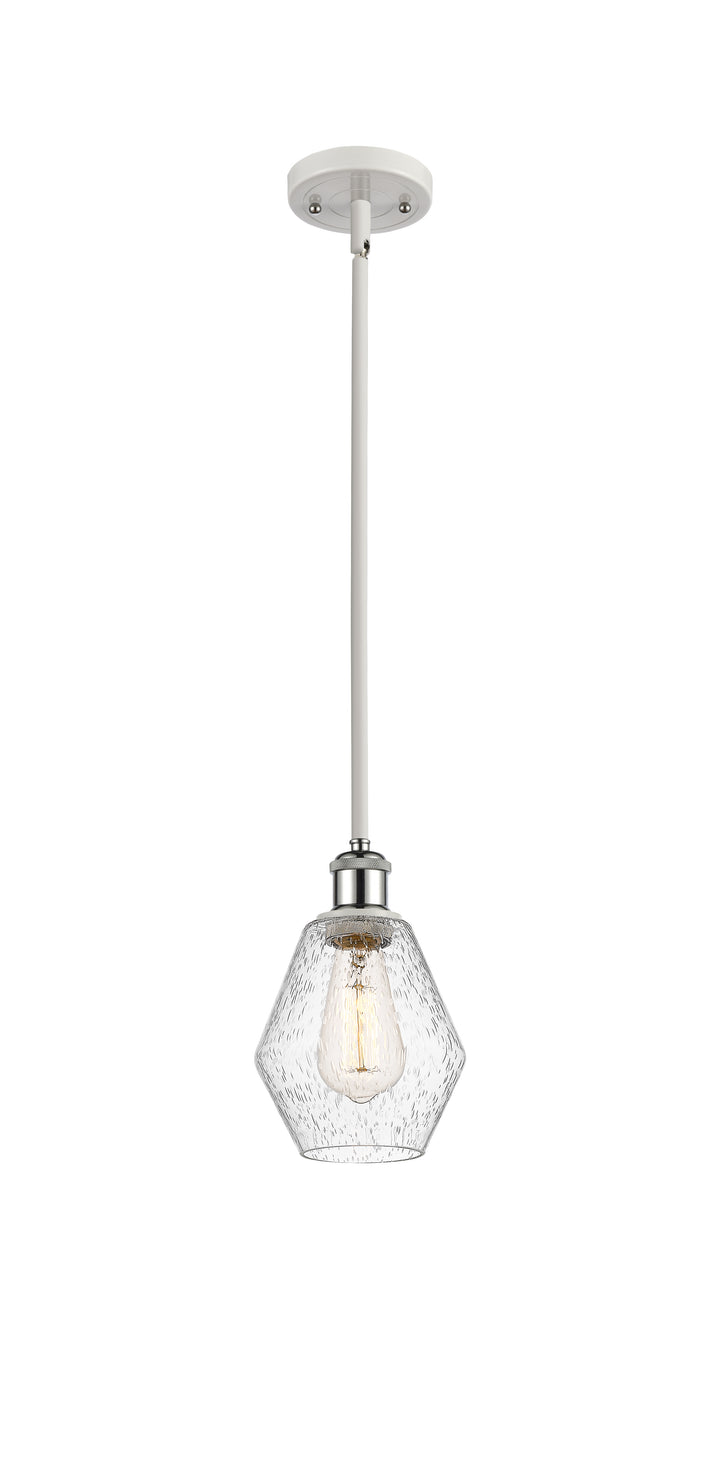 Innovations Lighting Cindyrella 6" Mini Pendant - White Polished Chrome Mini-Pendants Innovations Lighting Seedy ; Glass Type: Seeded  