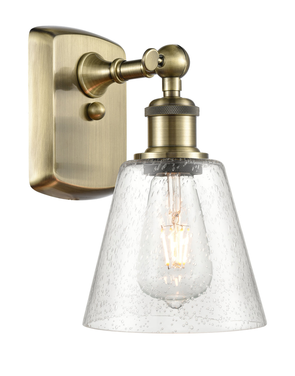 Innovations Lighting Caton 6" Sconce - Antique Brass Wall Sconces Innovations Lighting Frosted ; Glass Type: Frosted  