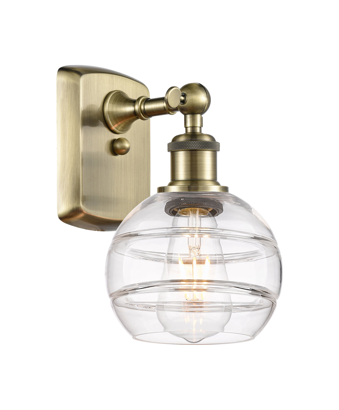 Innovations Lighting Rochester 6" Sconce - Antique Brass Wall Sconces Innovations Lighting   