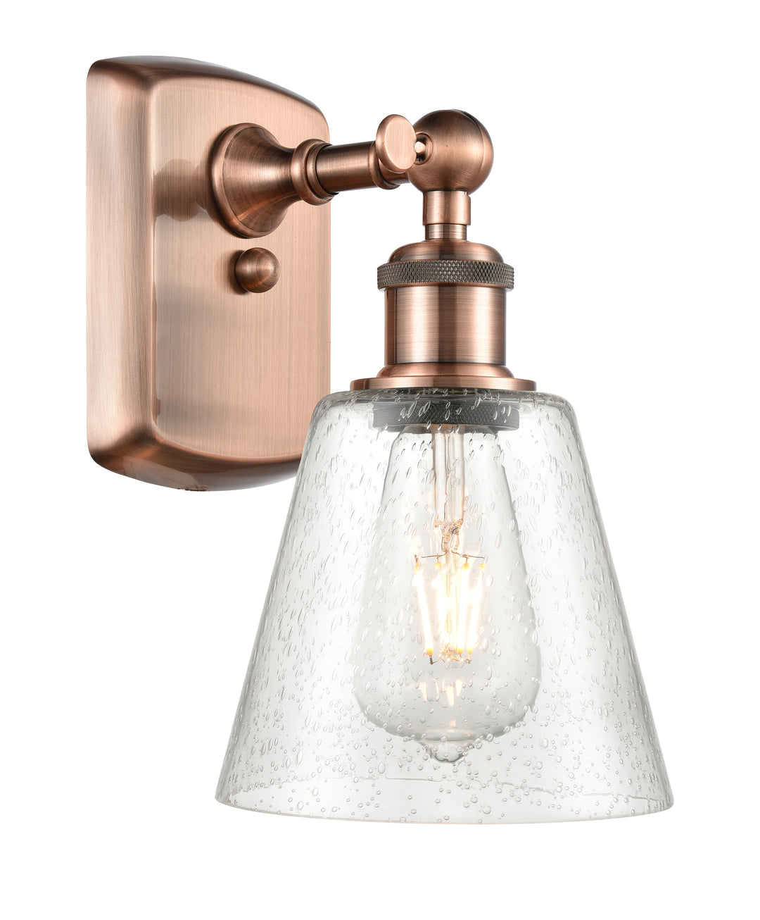 Innovations Lighting Caton 6" Sconce - Antique Copper Wall Sconces Innovations Lighting Frosted ; Glass Type: Frosted  