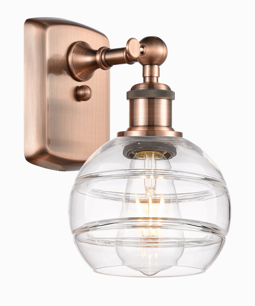 Innovations Lighting Rochester 6" Sconce - Antique Copper Wall Sconces Innovations Lighting   