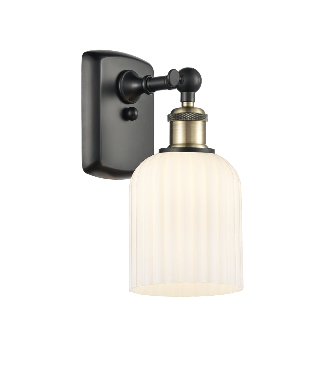 Innovations Lighting Bridal Veil 5" Sconce - Black Antique Brass Wall Sconces Innovations Lighting   