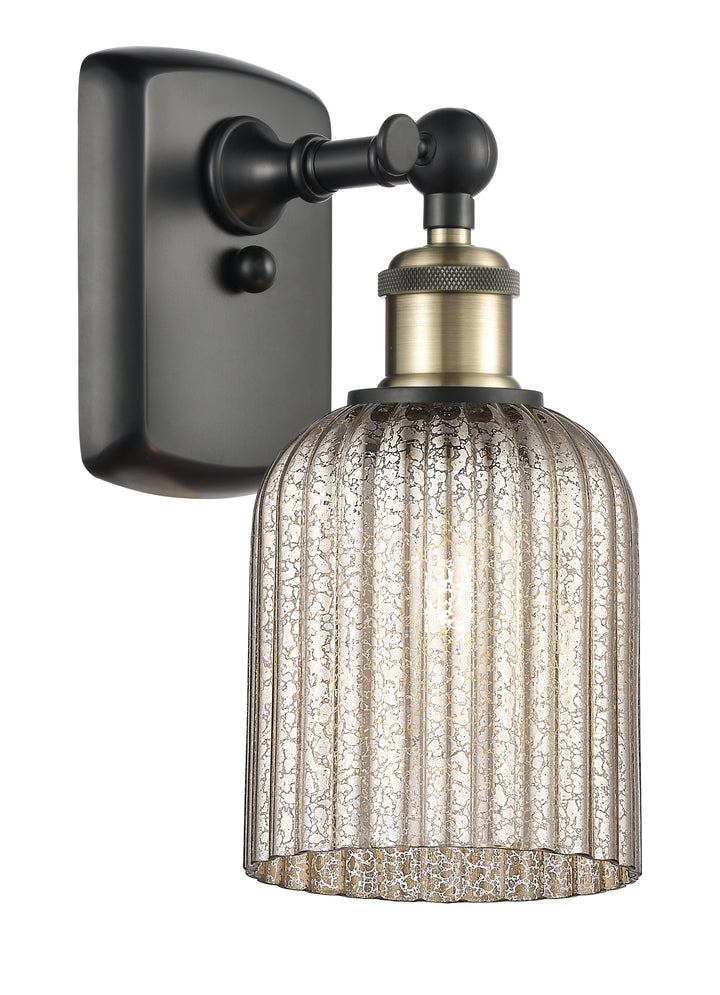 Innovations Lighting Bridal Veil 5" Sconce - Black Antique Brass Wall Sconces Innovations Lighting   