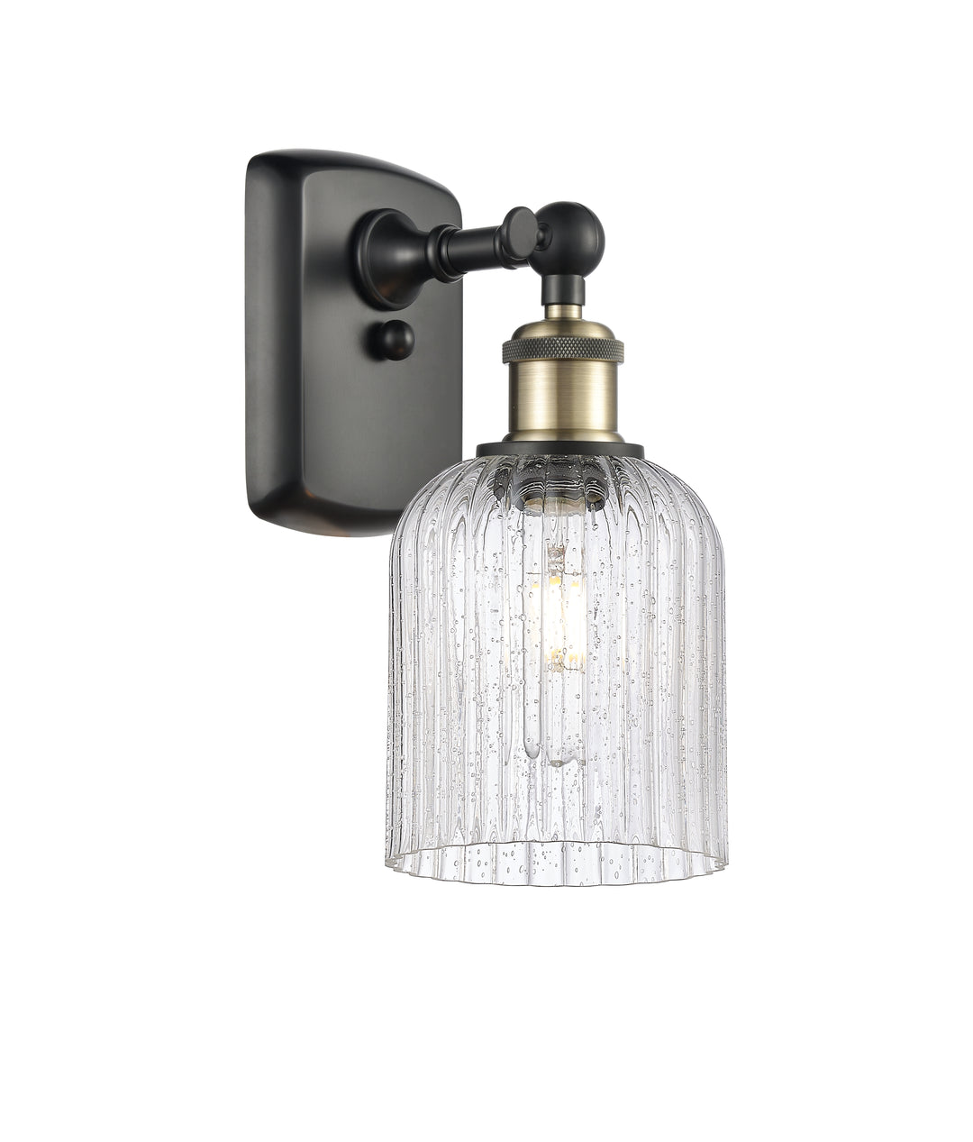 Innovations Lighting Bridal Veil 5" Sconce - Black Antique Brass Wall Sconces Innovations Lighting   