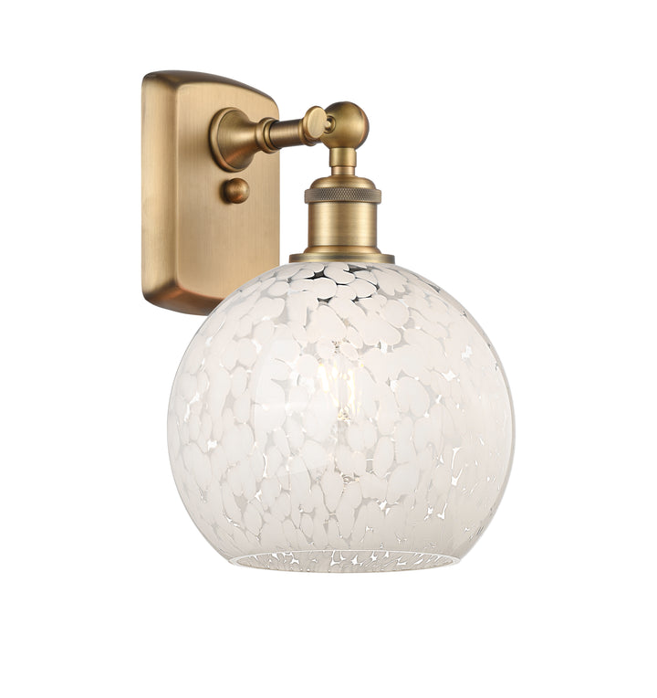 Innovations Lighting White Mouchette 8" Sconce - Brushed Brass Wall Sconces Innovations Lighting   