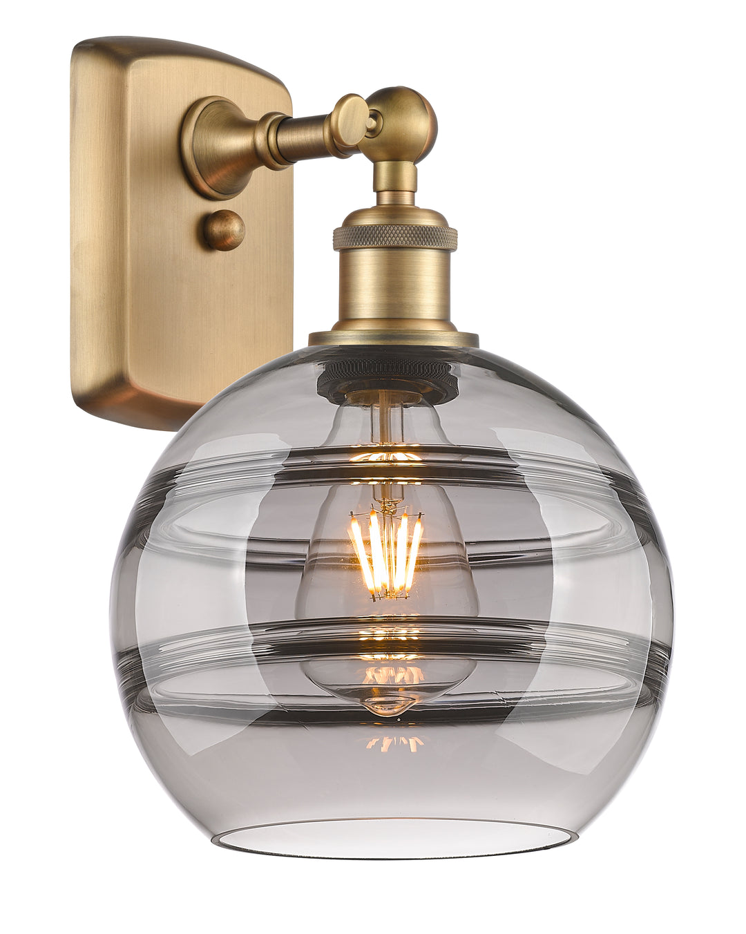 Innovations Lighting Rochester 8" Sconce - Brushed Brass Wall Sconces Innovations Lighting   