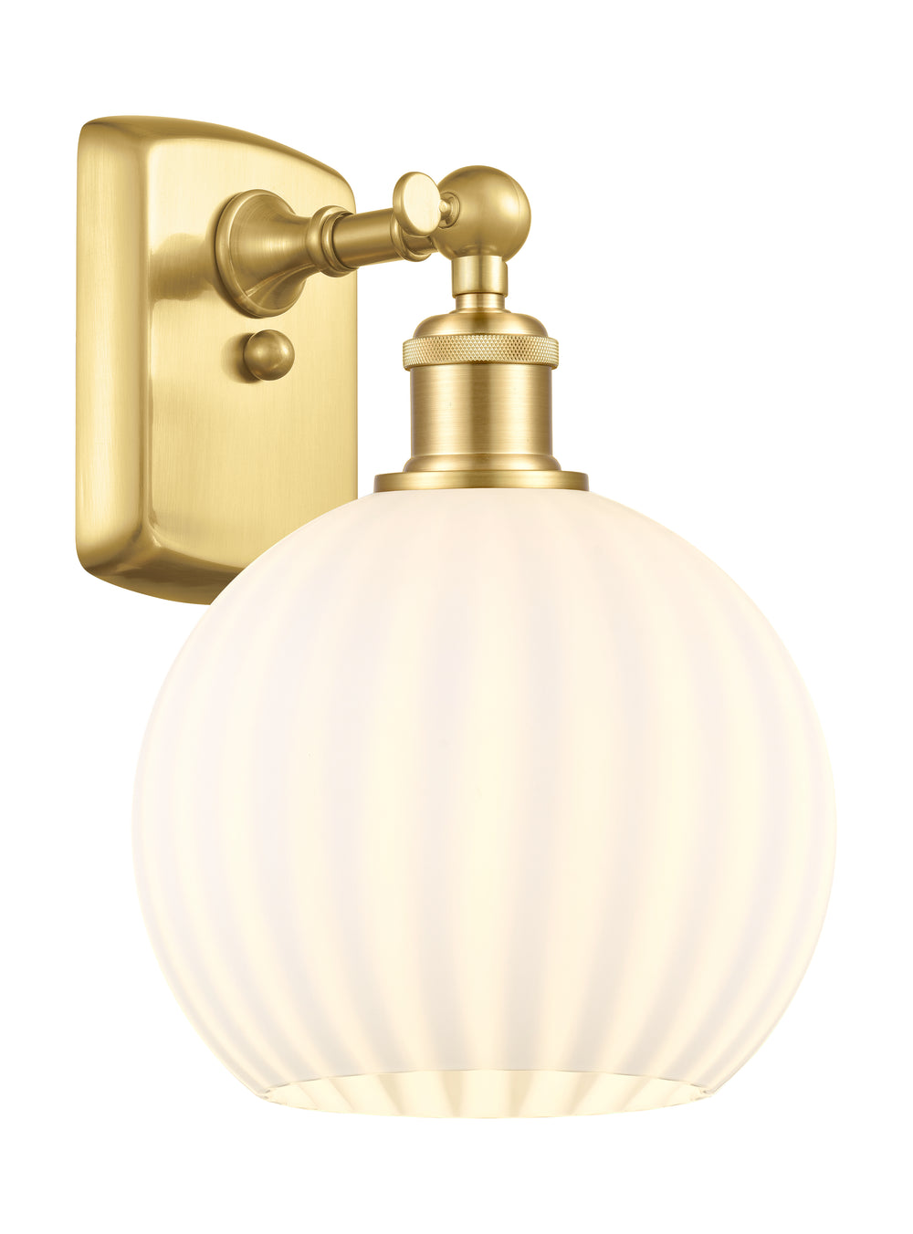 Innovations Lighting White Venetian 8" Sconce - Satin Gold