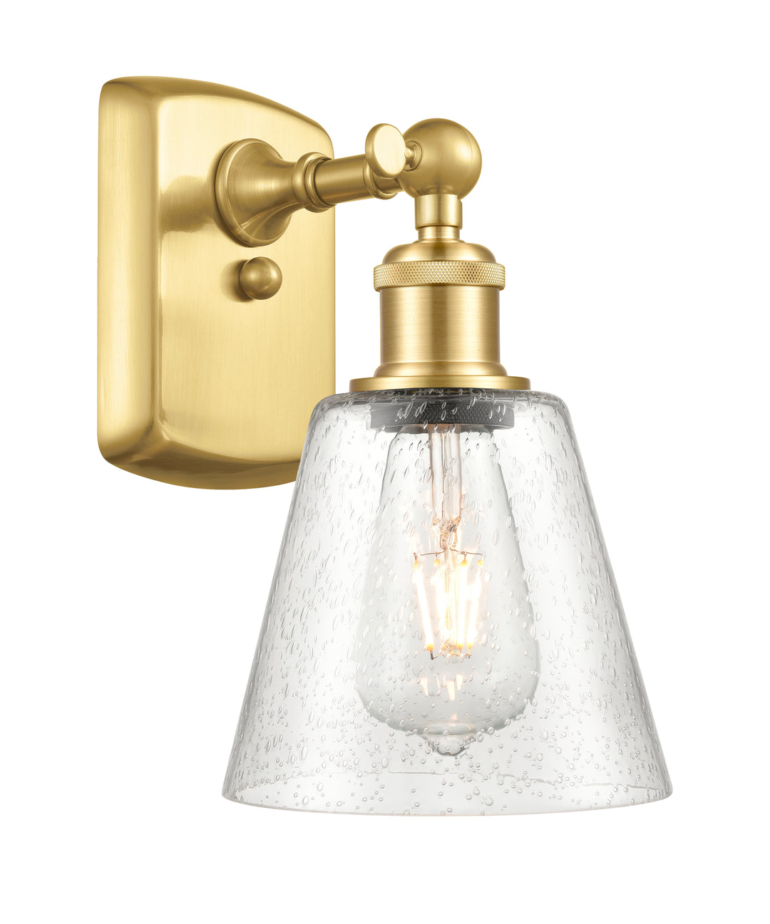 Innovations Lighting Caton 6" Sconce - Satin Gold Wall Sconces Innovations Lighting Frosted ; Glass Type: Frosted  