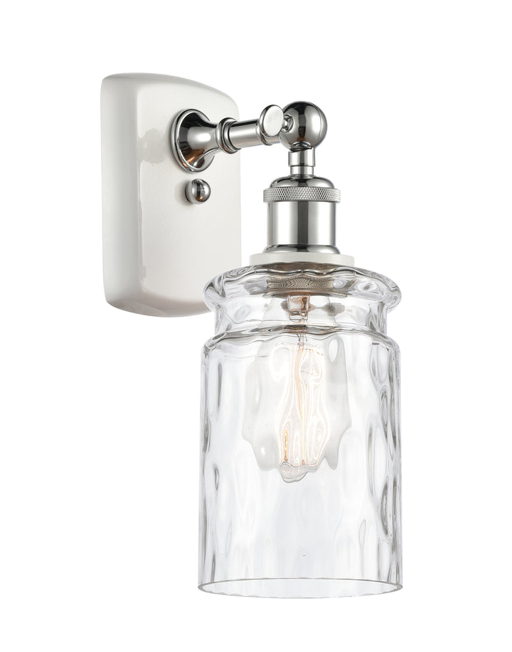 Innovations Lighting Candor 5" Sconce - White Polished Chrome Wall Sconces Innovations Lighting   