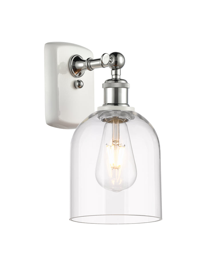 Innovations Lighting Bella 6" Sconce - White Polished Chrome Wall Sconces Innovations Lighting Clear ; Glass Type: Clear  