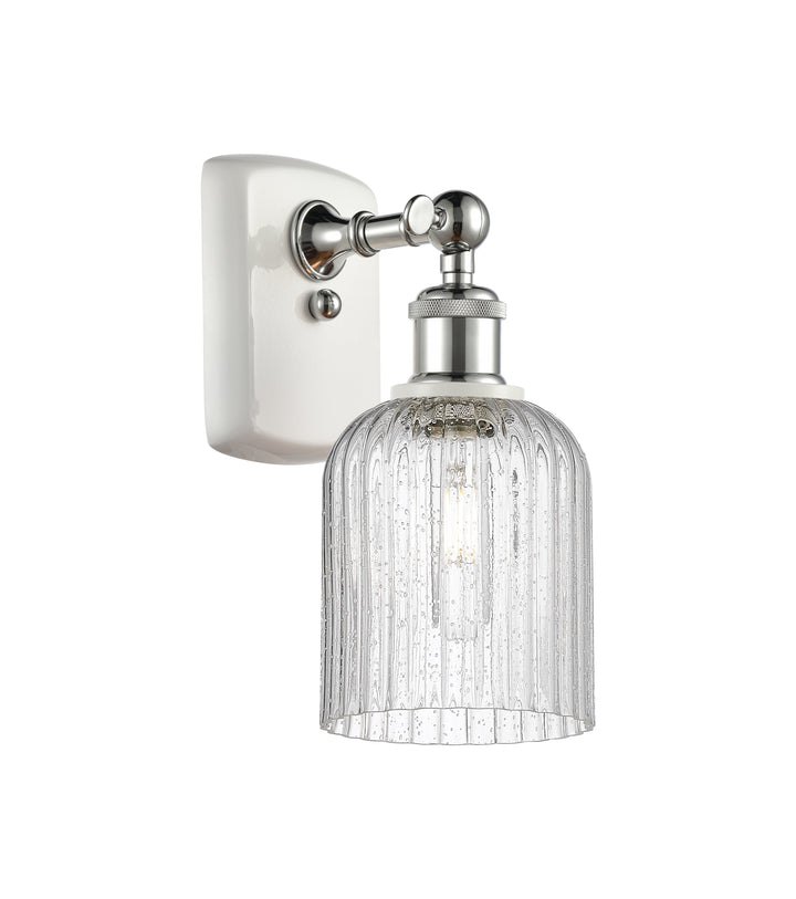 Innovations Lighting Bridal Veil 5" Sconce - White Polished Chrome Wall Sconces Innovations Lighting   