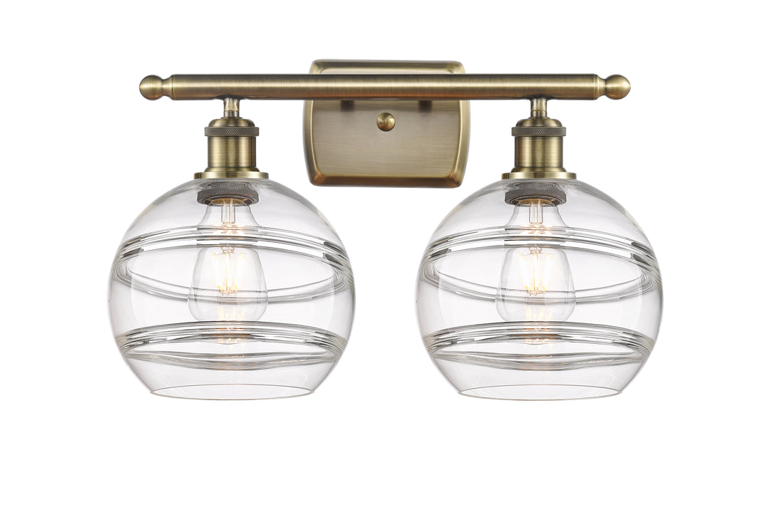 Innovations Lighting Rochester 8" Bath Vanity Light - Antique Brass Vanity Lights Innovations Lighting   