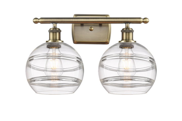 Innovations Lighting Rochester 8" Bath Vanity Light - Antique Brass Vanity Lights Innovations Lighting   