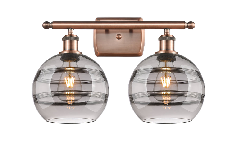 Innovations Lighting Rochester 8" Bath Vanity Light - Antique Copper Vanity Lights Innovations Lighting   