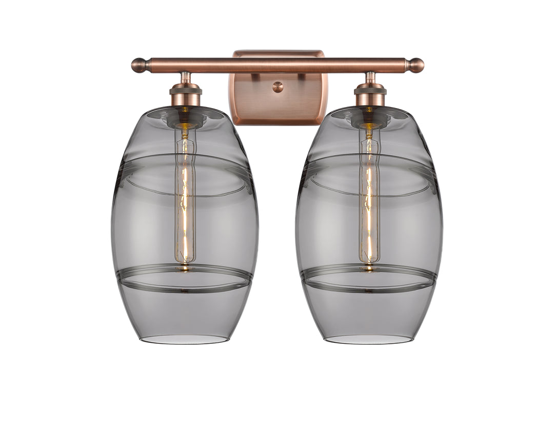 Innovations Lighting Vaz 8" Bath Vanity Light - Antique Copper Vanity Lights Innovations Lighting   