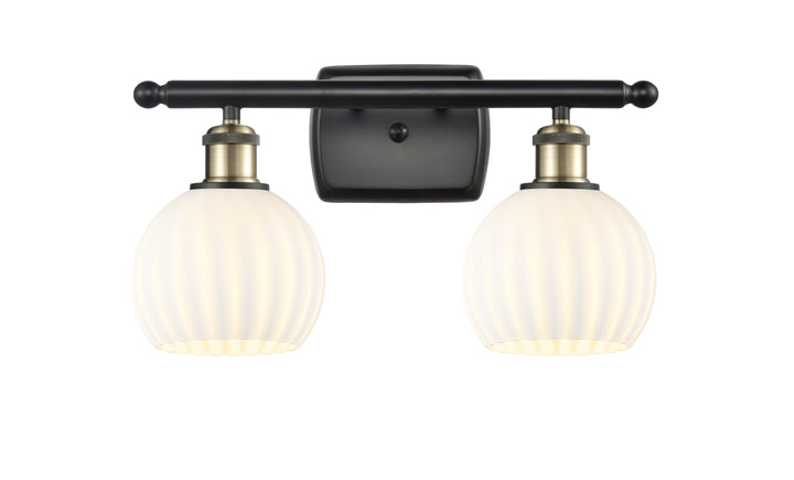 Innovations Lighting White Venetian 6" Bath Vanity Light - Black Antique Brass Vanity Lights Innovations Lighting   