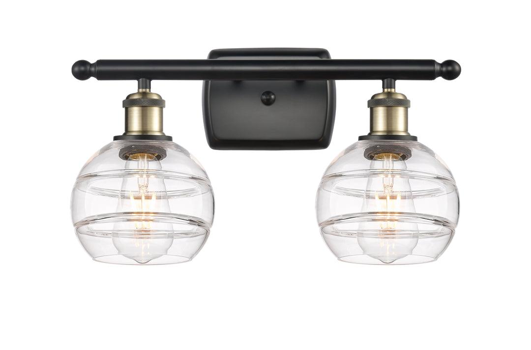 Innovations Lighting Rochester 6" Bath Vanity Light - Black Antique Brass Vanity Lights Innovations Lighting   