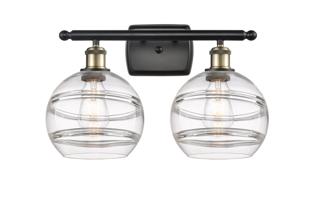 Innovations Lighting Rochester 8" Bath Vanity Light - Black Antique Brass