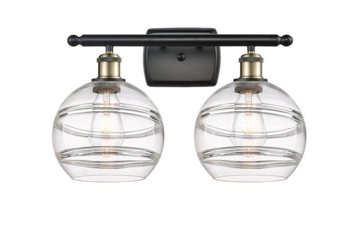 Innovations Lighting Rochester 8" Bath Vanity Light - Black Antique Brass Vanity Lights Innovations Lighting   