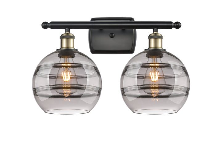 Innovations Lighting Rochester 8" Bath Vanity Light - Black Antique Brass Vanity Lights Innovations Lighting   