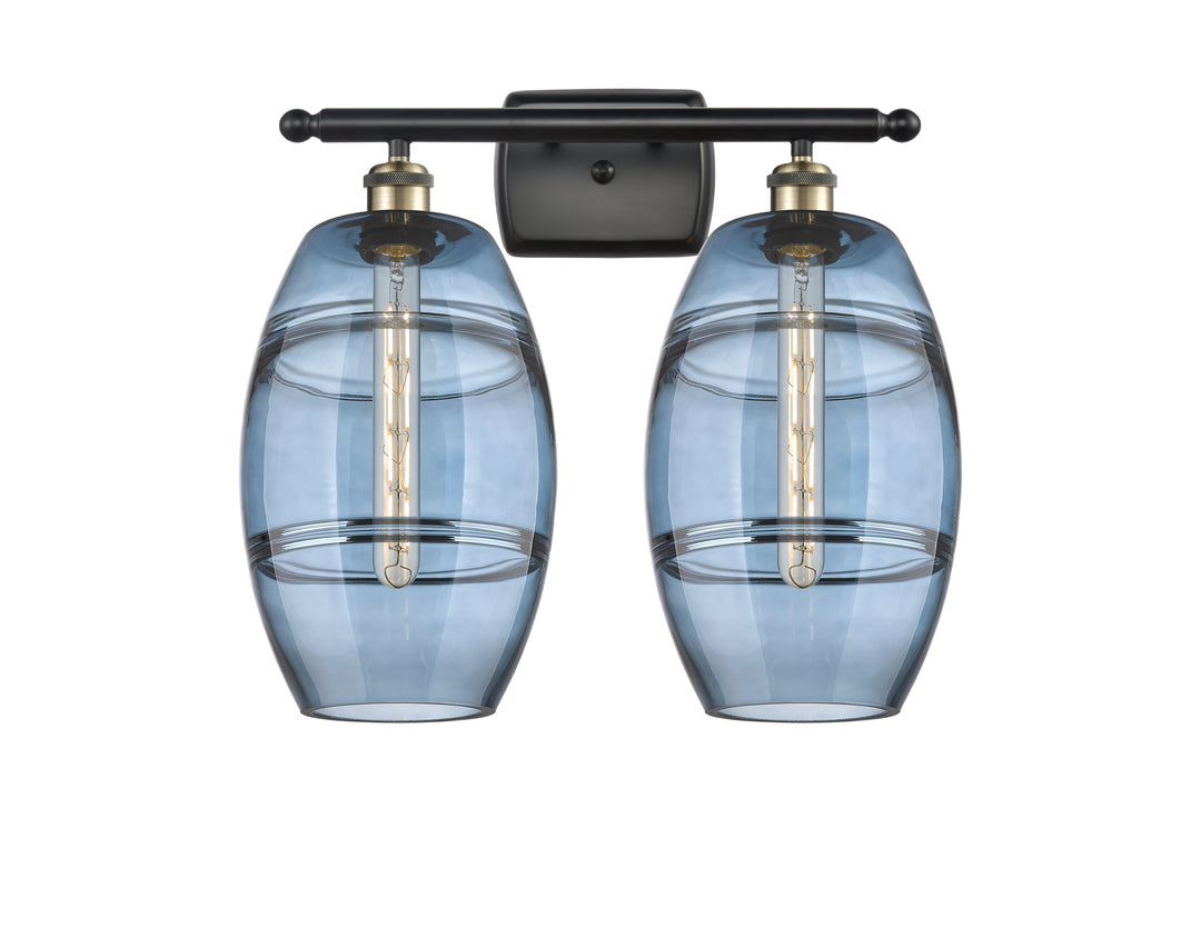 Innovations Lighting Vaz 8" Bath Vanity Light - Black Antique Brass Vanity Lights Innovations Lighting   