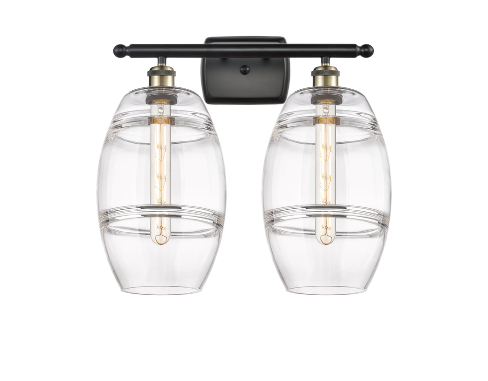 Innovations Lighting Vaz 8" Bath Vanity Light - Black Antique Brass Vanity Lights Innovations Lighting   