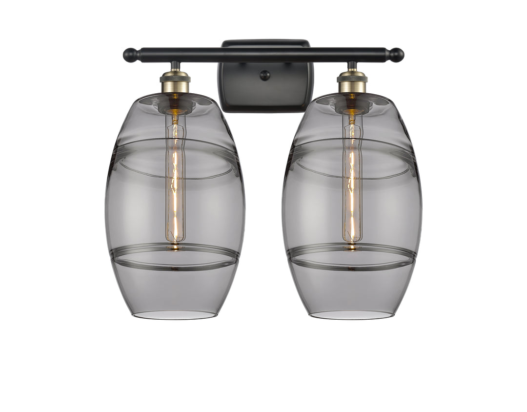 Innovations Lighting Vaz 8" Bath Vanity Light - Black Antique Brass Vanity Lights Innovations Lighting   