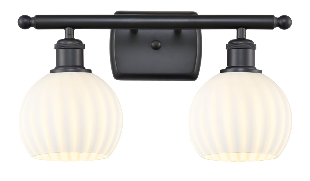 Innovations Lighting White Venetian 6" Bath Vanity Light - Matte Black