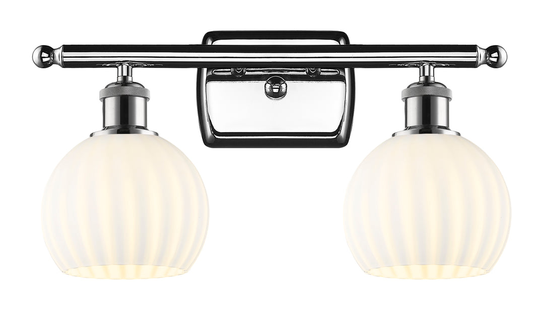 Innovations Lighting White Venetian 6" Bath Vanity Light - Polished Chrome