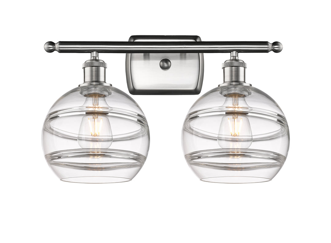 Innovations Lighting Rochester 8" Bath Vanity Light - Brushed Satin Nickel Vanity Lights Innovations Lighting   