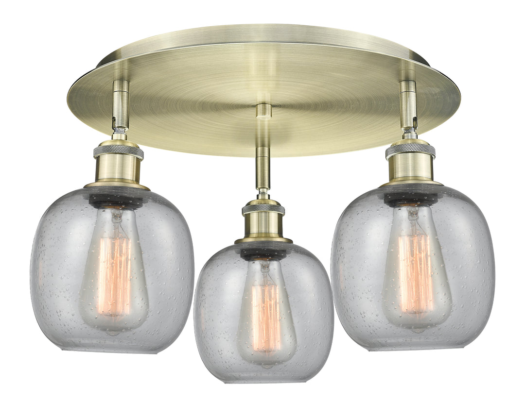 Innovations Lighting Belfast 6" Flush Mount - Antique Brass Ceiling Flush Mounts Innovations Lighting   