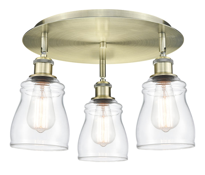 Innovations Lighting Ellery 5" Flush Mount - Antique Brass