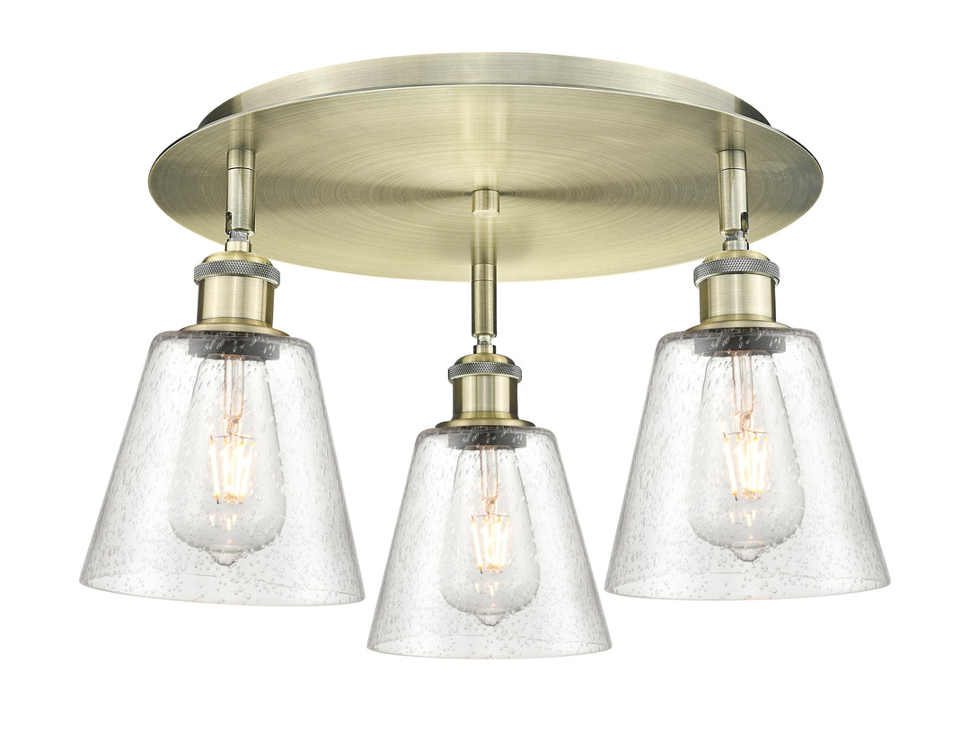 Innovations Lighting Caton 6" Flush Mount - Antique Brass Ceiling Flush Mounts Innovations Lighting Frosted ; Glass Type: Frosted  