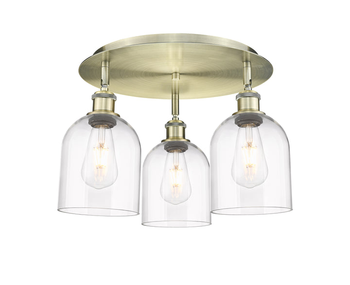 Innovations Lighting Bella 6" Flush Mount Ceiling Flush Mounts Innovations Lighting Antique Brass Clear ; Glass Type: Clear 