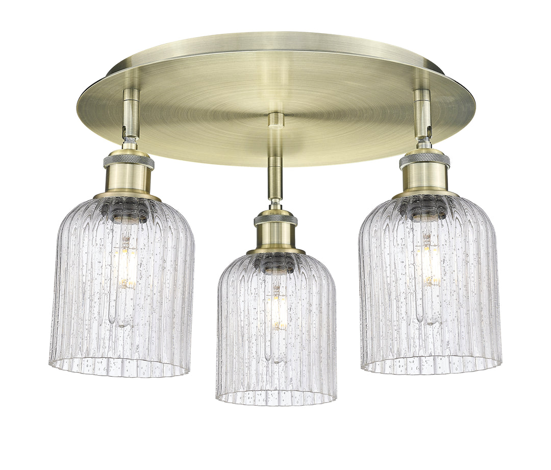 Innovations Lighting Bridal Veil 5" Flush Mount Ceiling Flush Mounts Innovations Lighting Antique Brass Seedy ; Glass Type: Seedy; Ribbed 