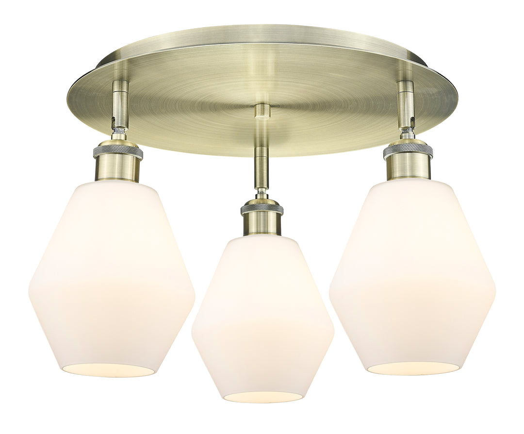 Innovations Lighting Cindyrella 6" Flush Mount - Antique Brass Ceiling Flush Mounts Innovations Lighting Cased Matte White ; Glass Type: White  