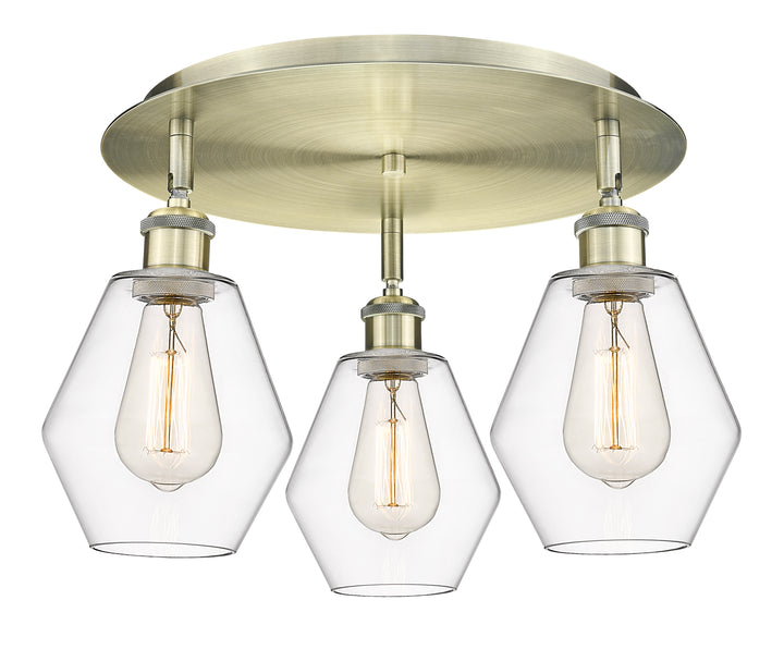 Innovations Lighting Cindyrella 6" Flush Mount - Antique Brass Ceiling Flush Mounts Innovations Lighting Clear ; Glass Type: Clear  