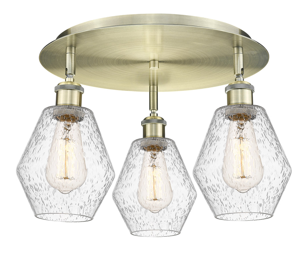 Innovations Lighting Cindyrella 6" Flush Mount - Antique Brass Ceiling Flush Mounts Innovations Lighting Seedy ; Glass Type: Seeded  