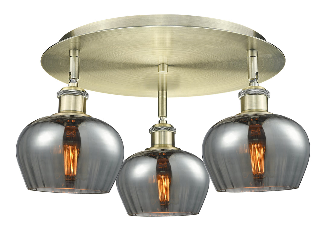 Innovations Lighting Fenton 6.5" Flush Mount - Antique Brass