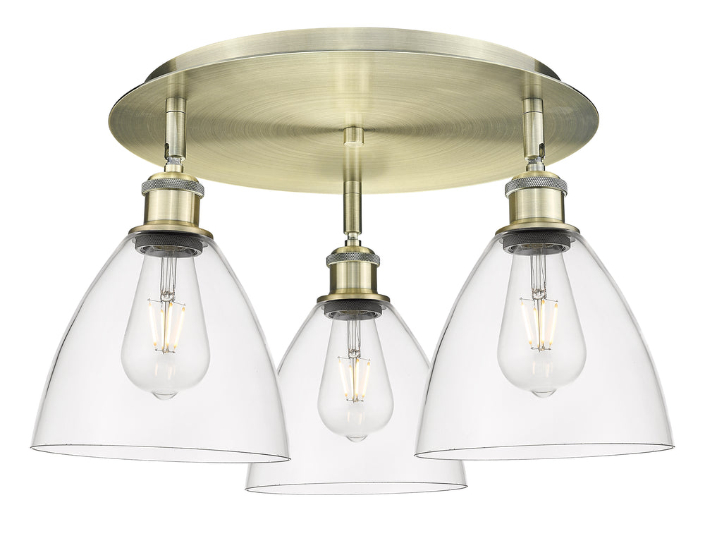 Innovations Lighting Bristol 7.5" Flush Mount - Antique Brass