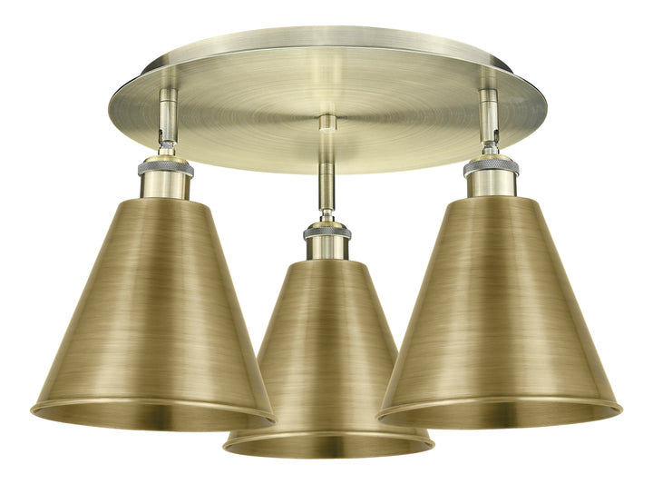 Innovations Lighting Berkshire Metal 8" Flush Mount Ceiling Flush Mounts Innovations Lighting Antique Brass  