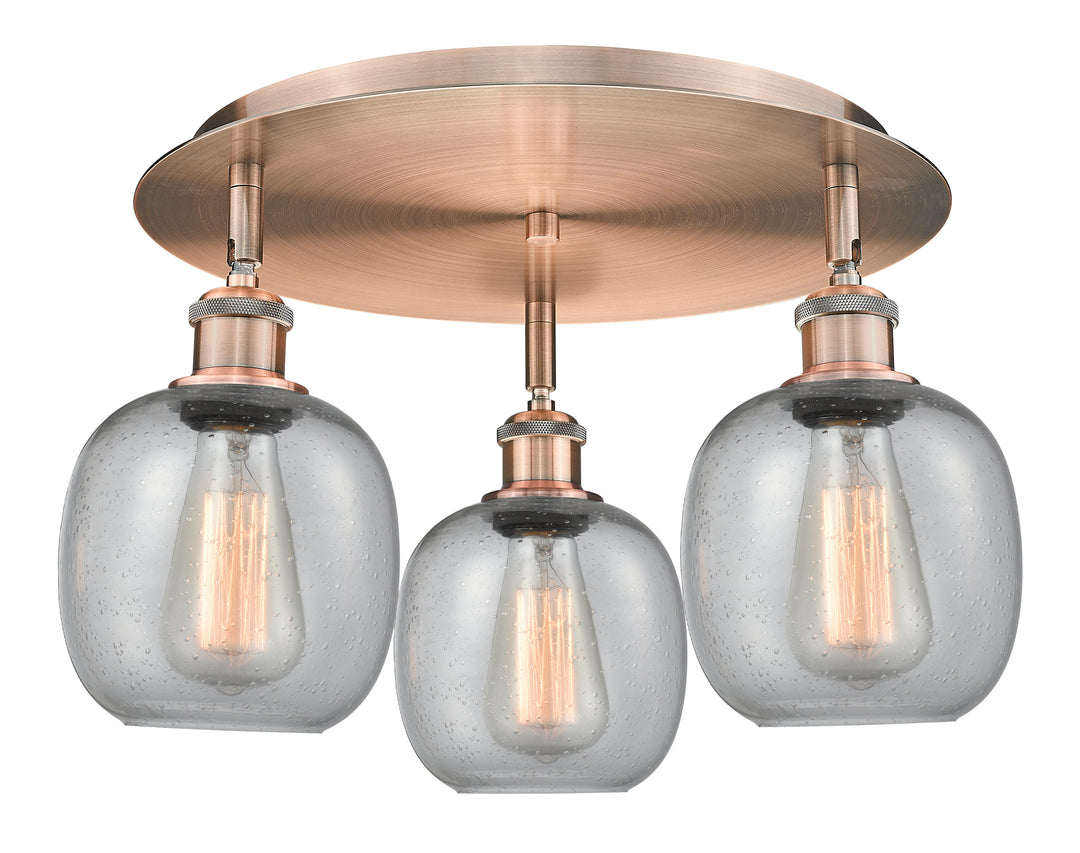 Innovations Lighting Belfast 6" Flush Mount - Antique Copper Ceiling Flush Mounts Innovations Lighting   