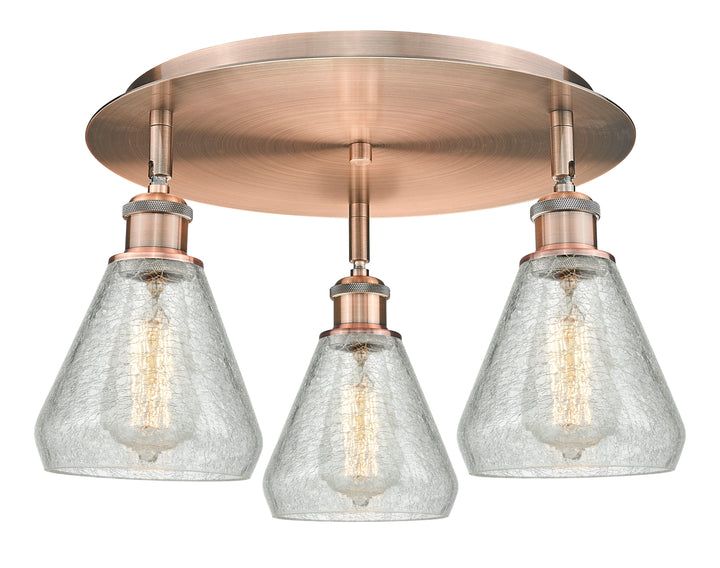 Innovations Lighting Conesus 6" Flush Mount - Antique Copper