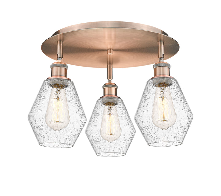 Innovations Lighting Cindyrella 6" Flush Mount - Antique Copper Ceiling Flush Mounts Innovations Lighting Seedy ; Glass Type: Seeded  