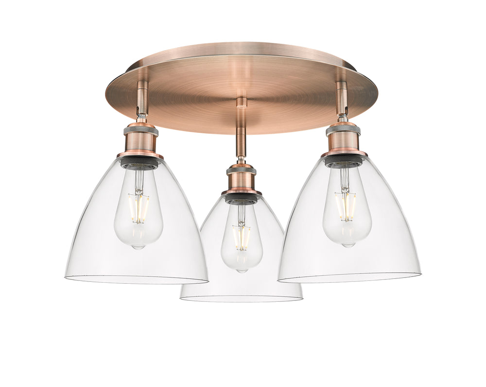 Innovations Lighting Bristol 7.5" Flush Mount - Antique Copper